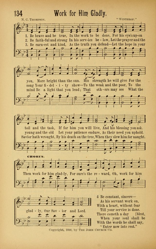 Royal Praise for the Sunday School: a collection of new and selected gospel songs. With a clear and concise course of instruction in the elements of music page 133