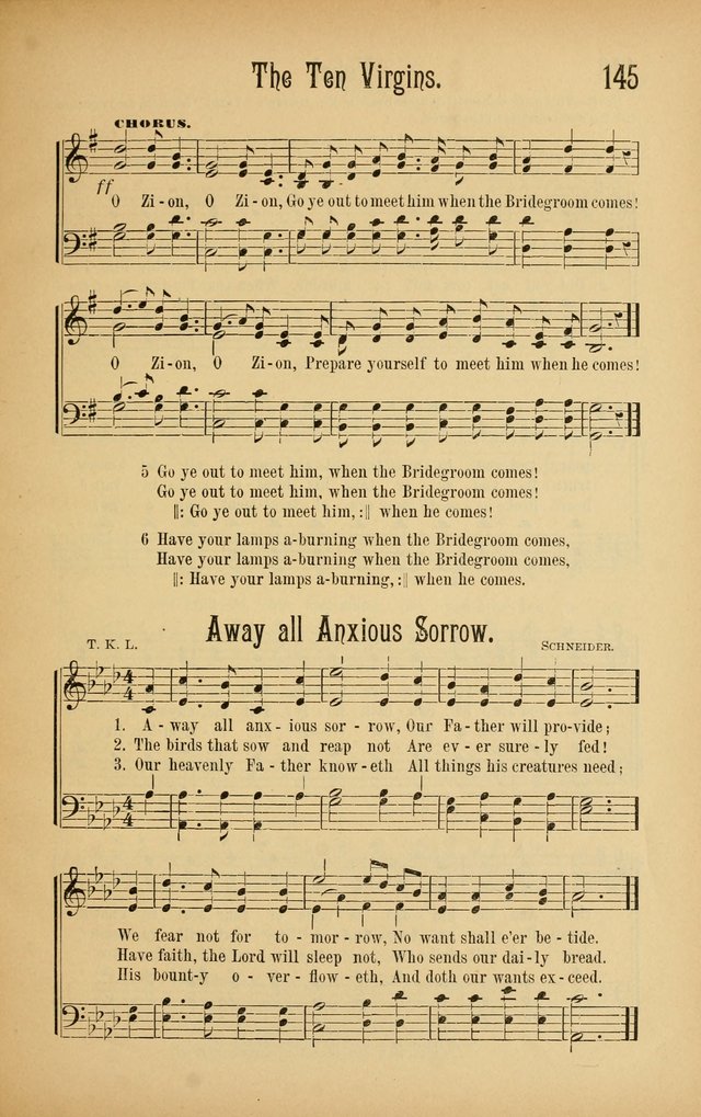 Royal Praise for the Sunday School: a collection of new and selected gospel songs. With a clear and concise course of instruction in the elements of music page 144