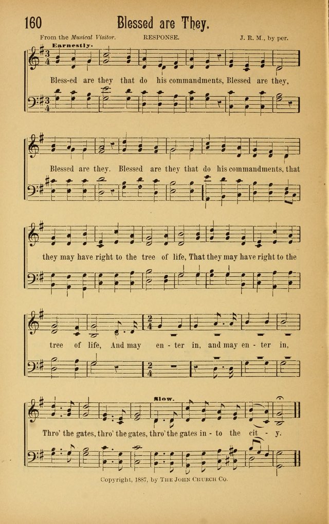 Royal Praise for the Sunday School: a collection of new and selected gospel songs. With a clear and concise course of instruction in the elements of music page 159