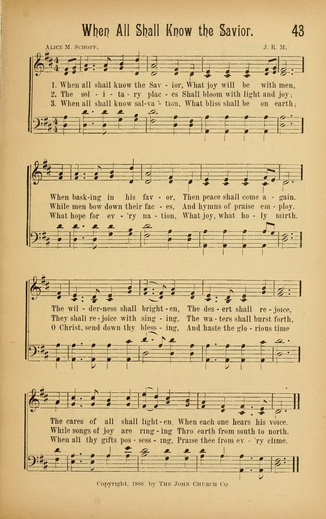 Royal Praise for the Sunday School: a collection of new and selected gospel songs. With a clear and concise course of instruction in the elements of music page 42