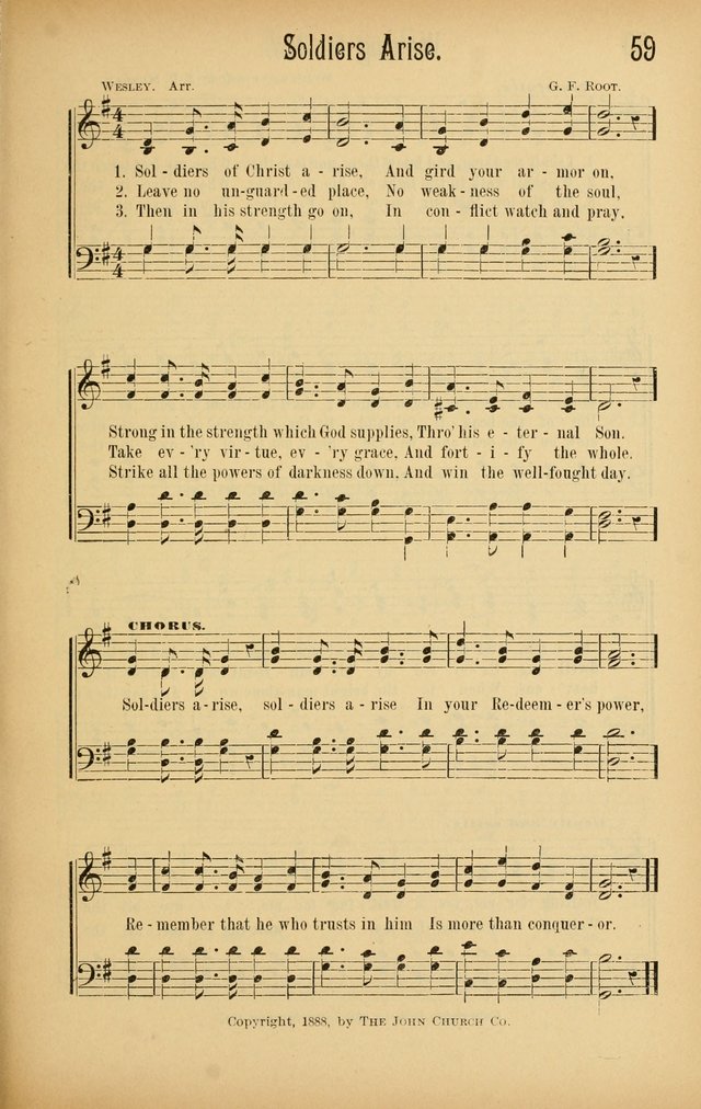 Royal Praise for the Sunday School: a collection of new and selected gospel songs. With a clear and concise course of instruction in the elements of music page 58