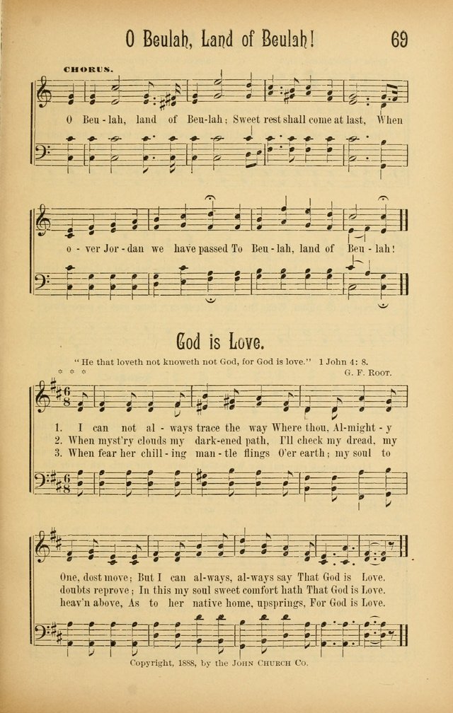 Royal Praise for the Sunday School: a collection of new and selected gospel songs. With a clear and concise course of instruction in the elements of music page 68