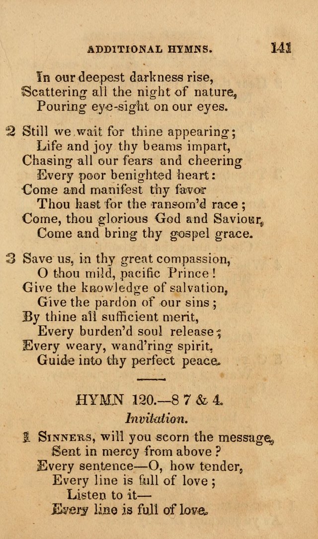 The Religious Songster: being a choice selection of hymns, adapted to the public and private devotions of Christians of all denominations: suitable to be used at missionary, temperance . . . page 145