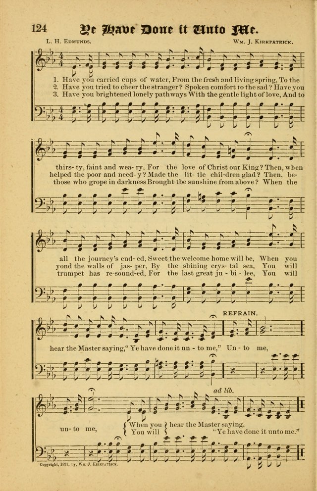 Radiant Songs: for use in meetings for Christian worship or work page 124
