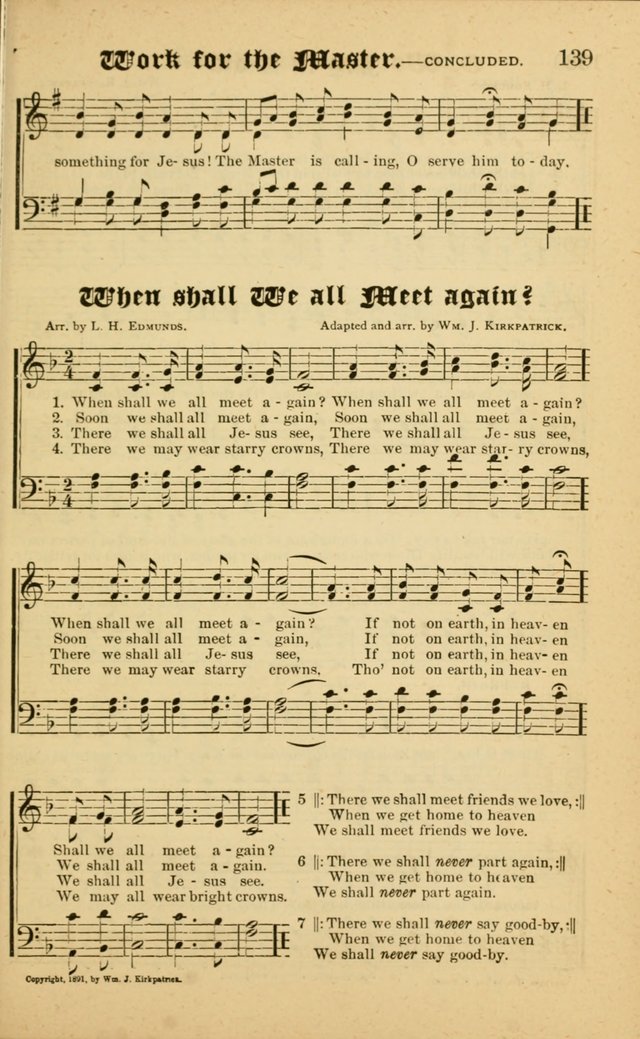 Radiant Songs: for use in meetings for Christian worship or work page 139