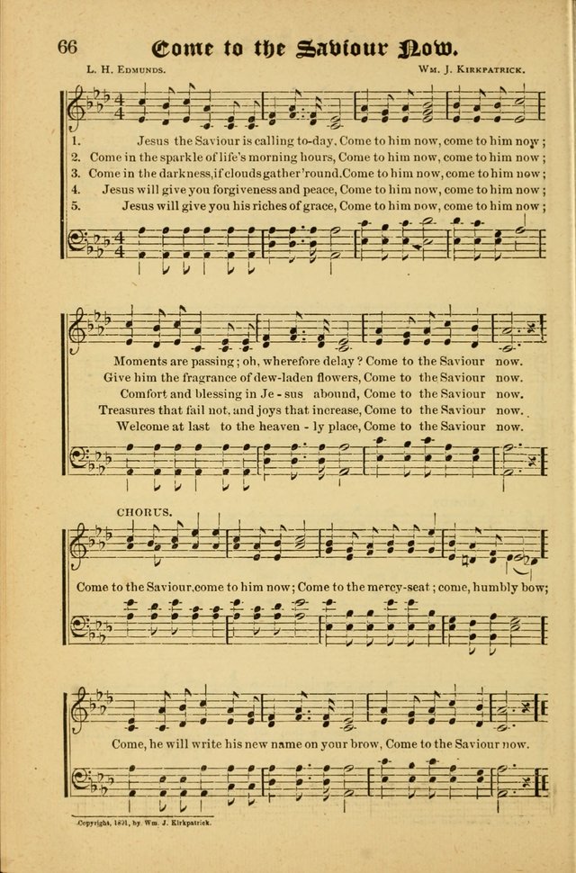 Radiant Songs: for use in meetings for Christian worship or work page 66