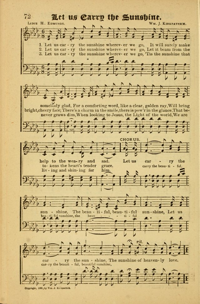 Radiant Songs: for use in meetings for Christian worship or work page 72
