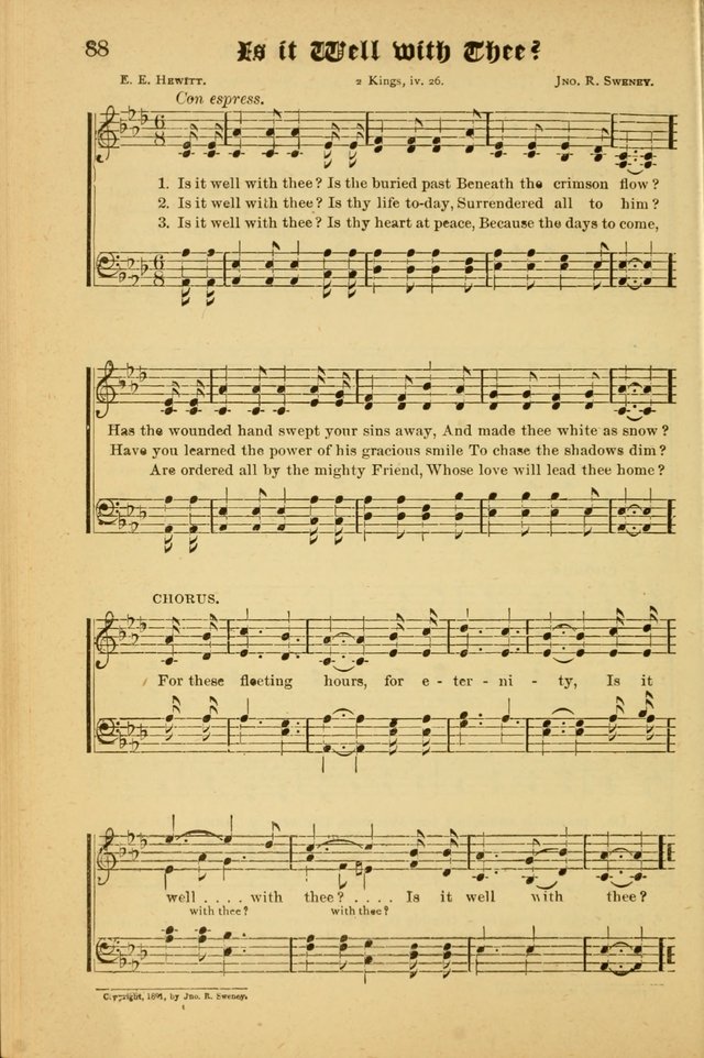 Radiant Songs: for use in meetings for Christian worship or work page 88