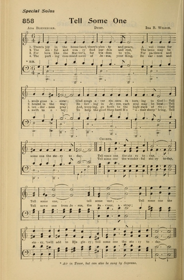 Redemption Songs: a choice collection of 1000 hymns and choruses for evangelistic meetings, solo singers, choirs and the home page 1046