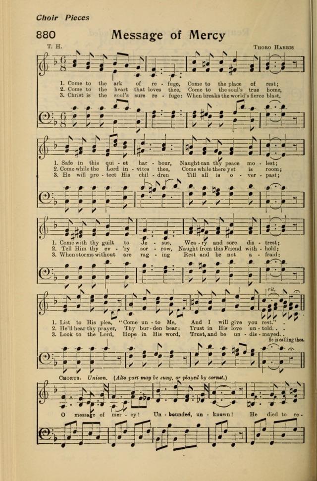 Redemption Songs: a choice collection of 1000 hymns and choruses for evangelistic meetings, solo singers, choirs and the home page 1074