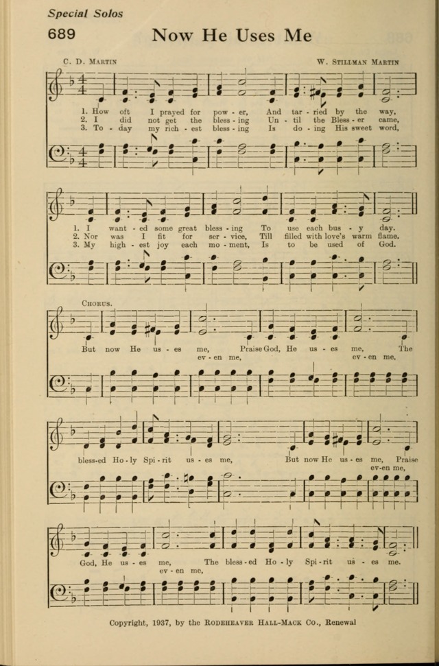 Redemption Songs: a choice collection of 1000 hymns and choruses for evangelistic meetings, solo singers, choirs and the home page 848