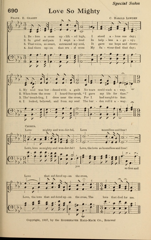 Redemption Songs: a choice collection of 1000 hymns and choruses for evangelistic meetings, solo singers, choirs and the home page 849