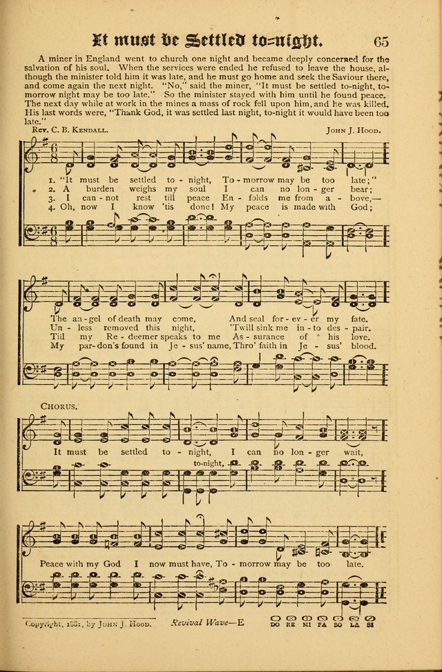 The Revival Wave: A Book of Revival Hymns and Music page 65