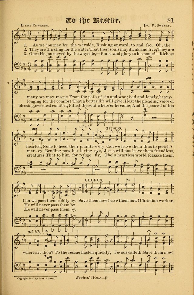 The Revival Wave: A Book of Revival Hymns and Music page 81