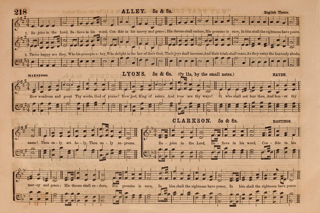 Selah: a collection of psalm and hymn tunes, introits, anthems, chants, motetts, choruses, etc. adapted to the use of classes, private circles, and worship assemblies page 218