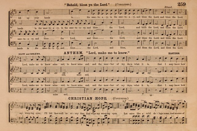 Selah: a collection of psalm and hymn tunes, introits, anthems, chants, motetts, choruses, etc. adapted to the use of classes, private circles, and worship assemblies page 259