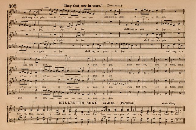 Selah: a collection of psalm and hymn tunes, introits, anthems, chants, motetts, choruses, etc. adapted to the use of classes, private circles, and worship assemblies page 308