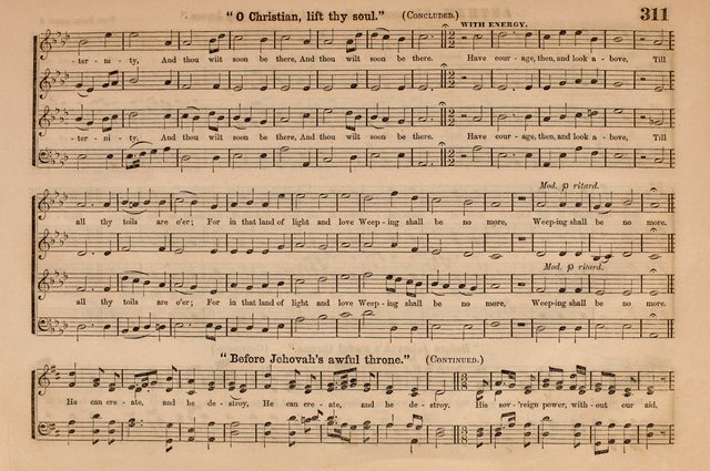 Selah: a collection of psalm and hymn tunes, introits, anthems, chants, motetts, choruses, etc. adapted to the use of classes, private circles, and worship assemblies page 311