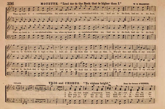 Selah: a collection of psalm and hymn tunes, introits, anthems, chants, motetts, choruses, etc. adapted to the use of classes, private circles, and worship assemblies page 336