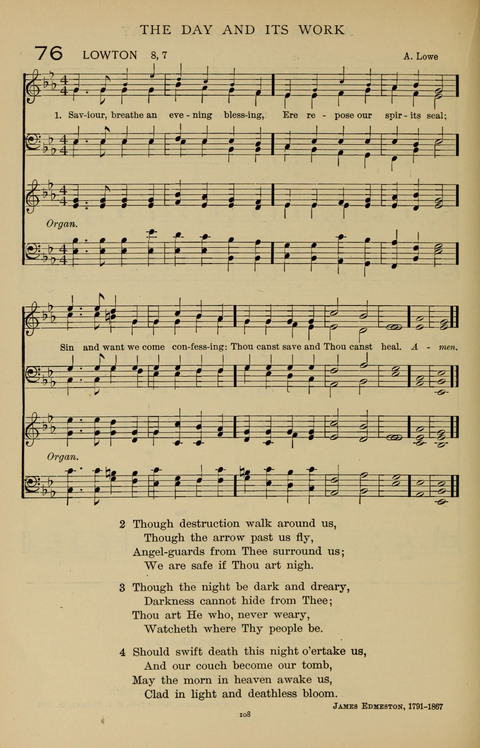 Songs for the Chapel: Arranged for male voices, for use in colleges, academies, schools and societies page 108