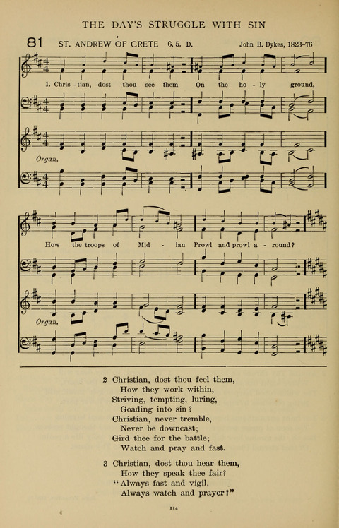 Songs for the Chapel: Arranged for male voices, for use in colleges, academies, schools and societies page 114