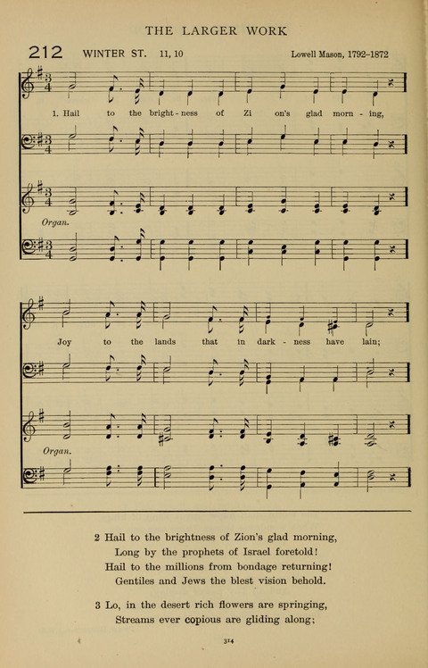 Songs for the Chapel: Arranged for male voices, for use in colleges, academies, schools and societies page 314