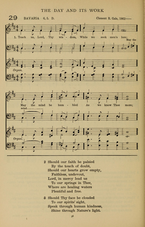 Songs for the Chapel: Arranged for male voices, for use in colleges, academies, schools and societies page 36