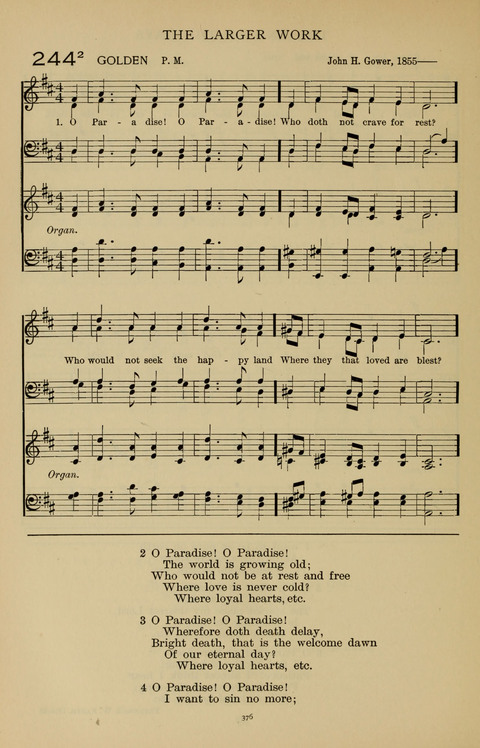Songs for the Chapel: Arranged for male voices, for use in colleges, academies, schools and societies page 376