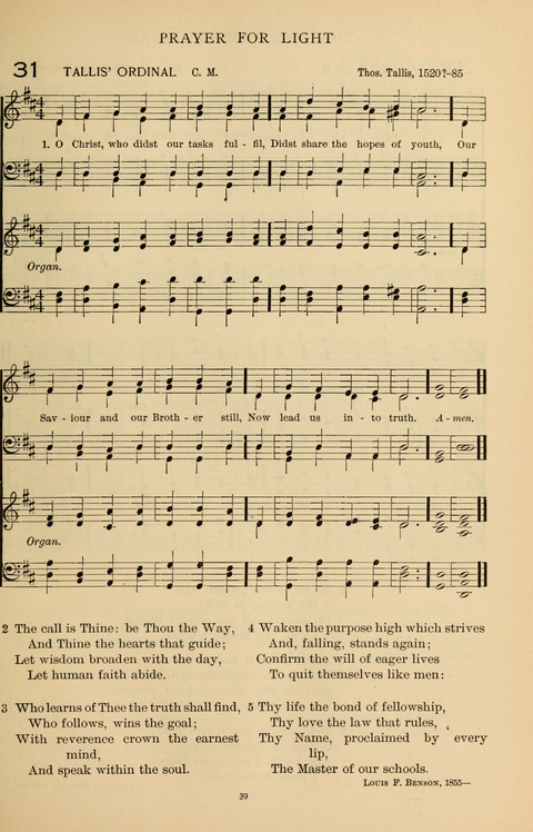 Songs for the Chapel: Arranged for male voices, for use in colleges, academies, schools and societies page 39