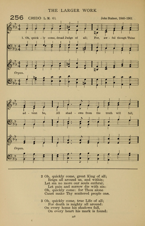 Songs for the Chapel: Arranged for male voices, for use in colleges, academies, schools and societies page 398