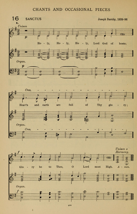 Songs for the Chapel: Arranged for male voices, for use in colleges, academies, schools and societies page 420