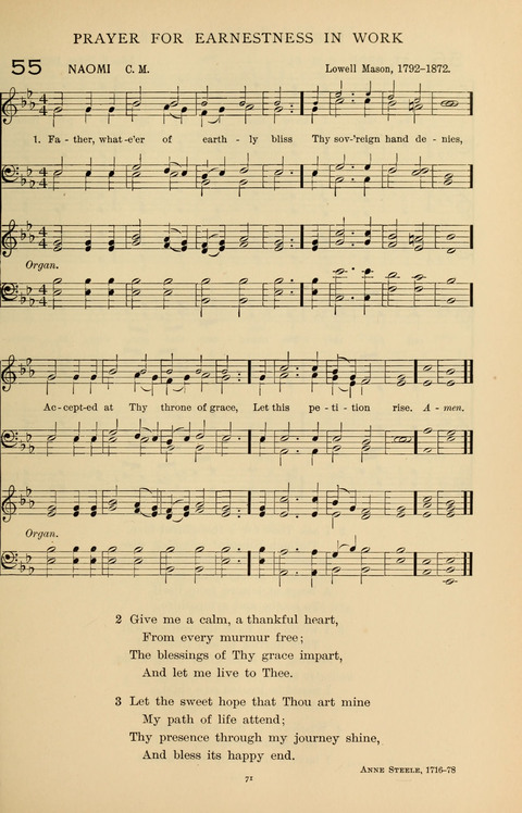 Songs for the Chapel: Arranged for male voices, for use in colleges, academies, schools and societies page 71