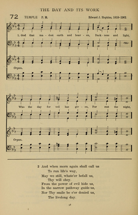 Songs for the Chapel: Arranged for male voices, for use in colleges, academies, schools and societies page 98