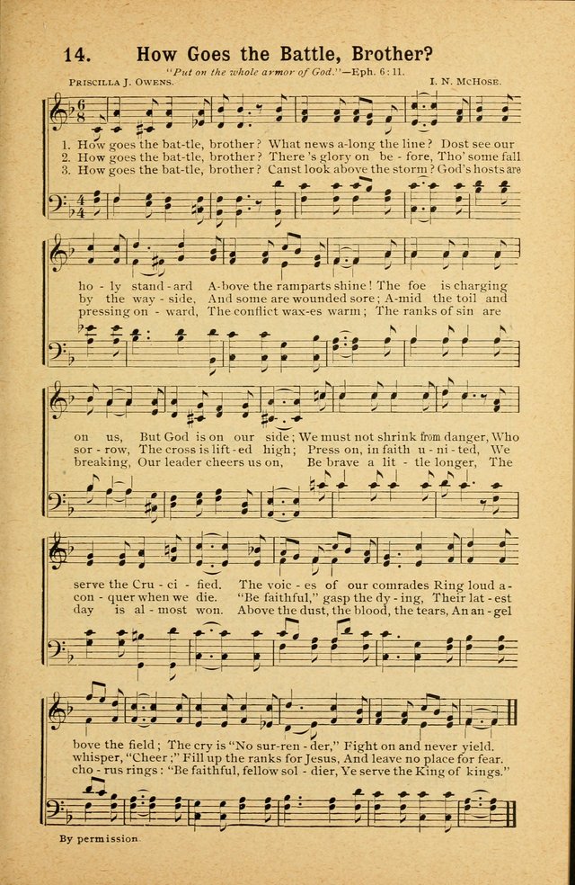 Songs for Christ and the Church: a collection of songs for the use of Christian endeavor societies, sunday-schools, and other church events page 13