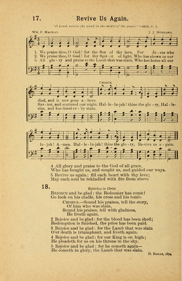 Songs for Christ and the Church: a collection of songs for the use of Christian endeavor societies, sunday-schools, and other church events page 16