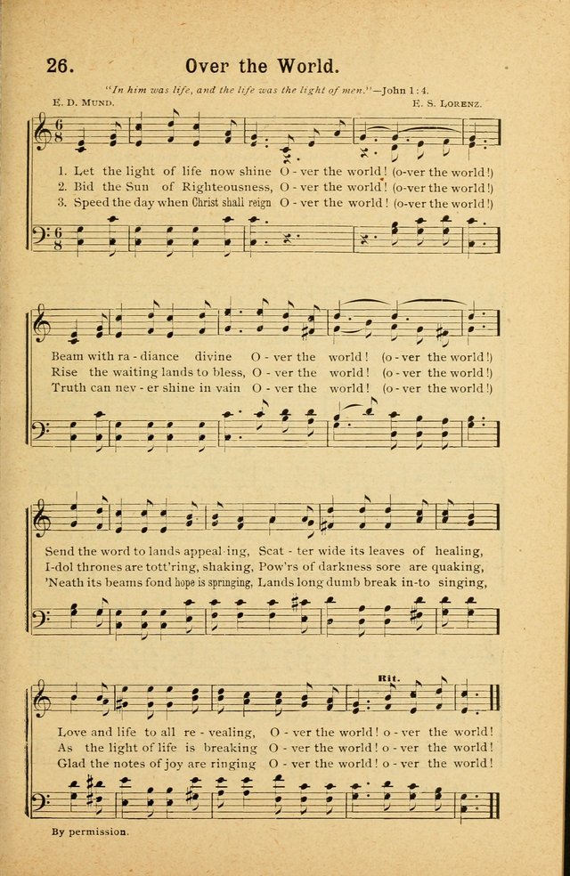 Songs for Christ and the Church: a collection of songs for the use of Christian endeavor societies, sunday-schools, and other church events page 23