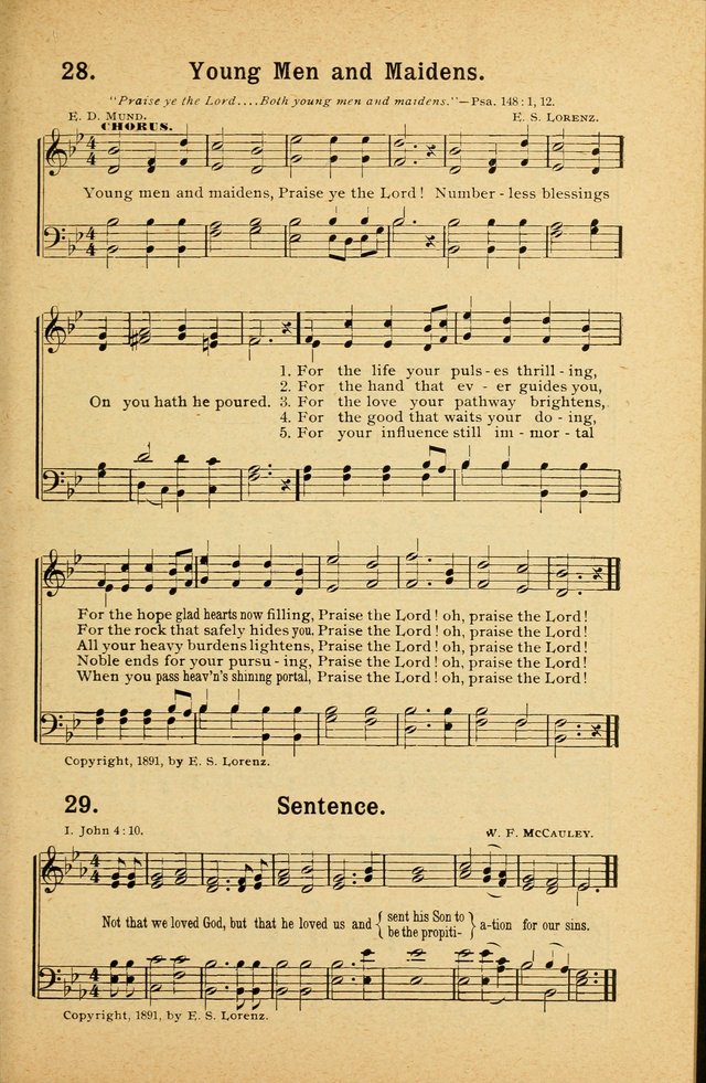 Songs for Christ and the Church: a collection of songs for the use of Christian endeavor societies, sunday-schools, and other church events page 25