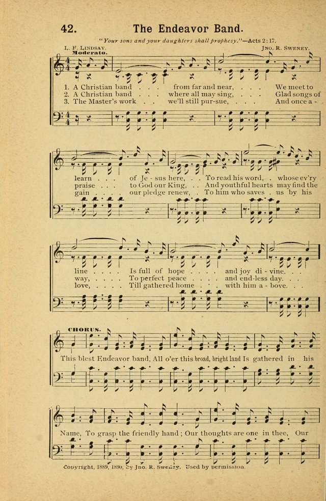 Songs for Christ and the Church: a collection of songs for the use of Christian endeavor societies, sunday-schools, and other church events page 36