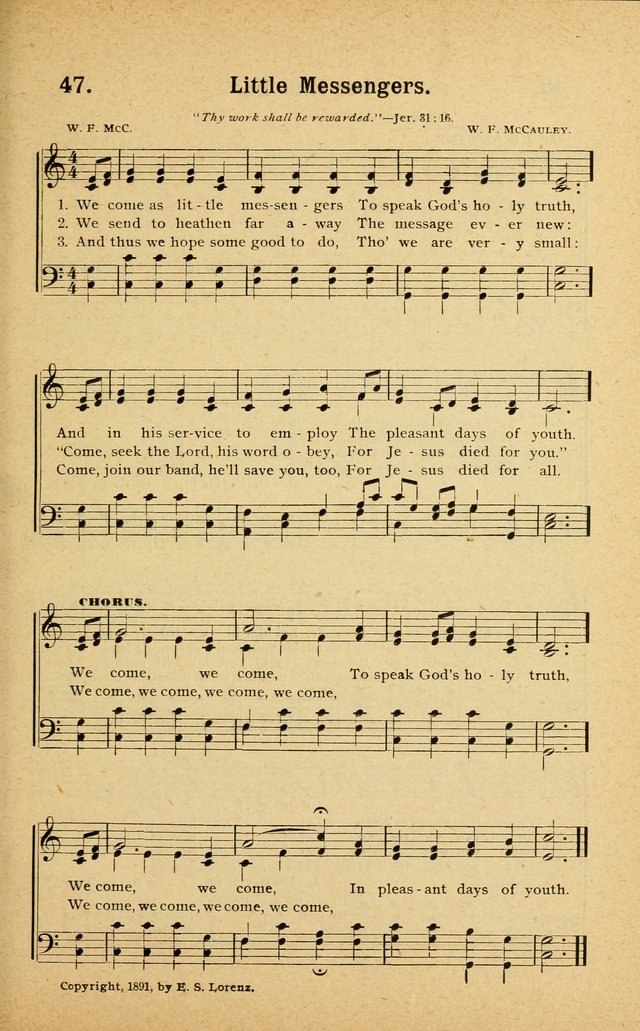 Songs for Christ and the Church: a collection of songs for the use of Christian endeavor societies, sunday-schools, and other church events page 41