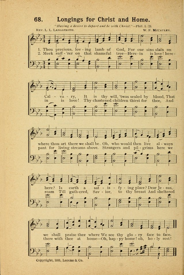 Songs for Christ and the Church: a collection of songs for the use of Christian endeavor societies, sunday-schools, and other church events page 60