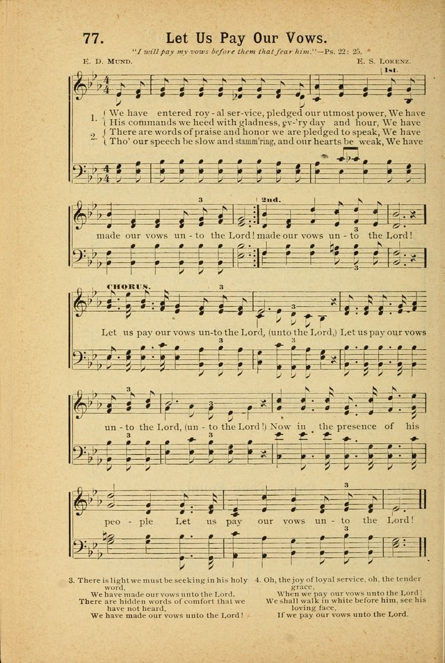 Songs for Christ and the Church: a collection of songs for the use of Christian endeavor societies, sunday-schools, and other church events page 68