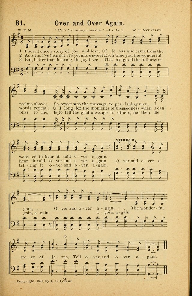 Songs for Christ and the Church: a collection of songs for the use of Christian endeavor societies, sunday-schools, and other church events page 71