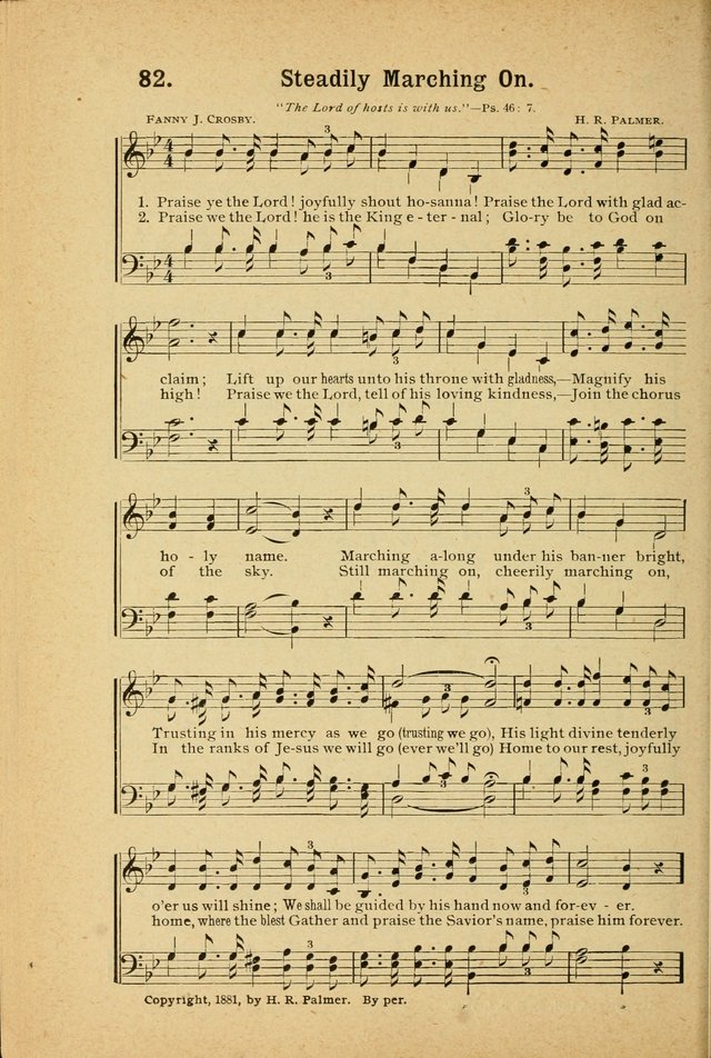 Songs for Christ and the Church: a collection of songs for the use of Christian endeavor societies, sunday-schools, and other church events page 72