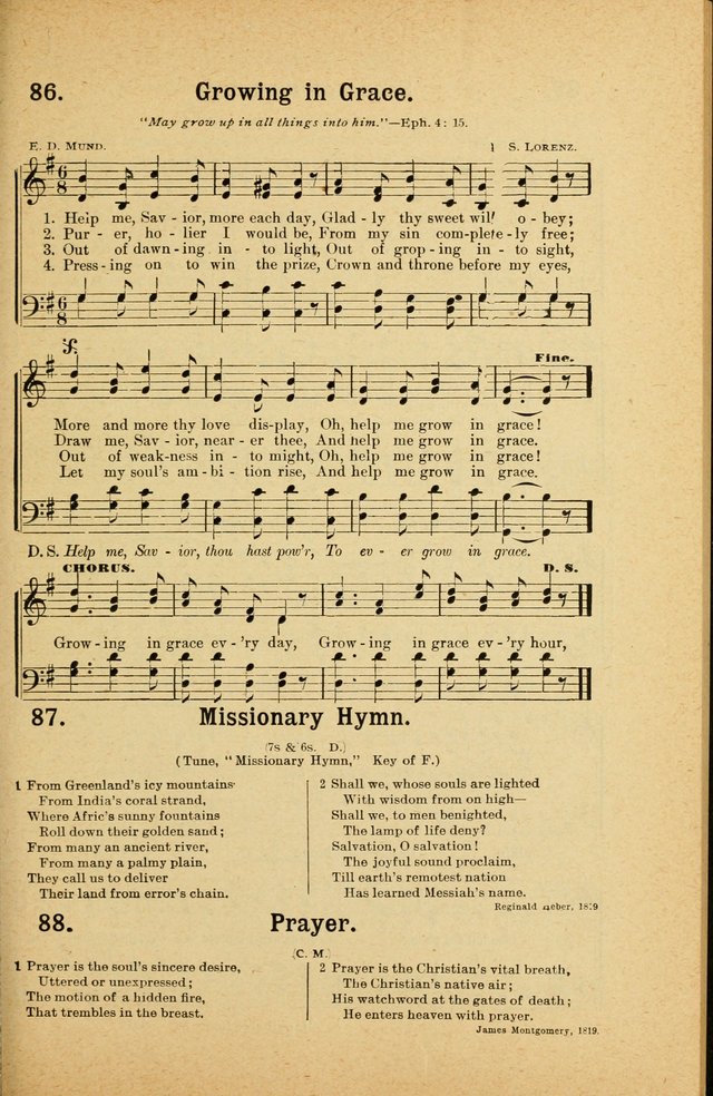 Songs for Christ and the Church: a collection of songs for the use of Christian endeavor societies, sunday-schools, and other church events page 75
