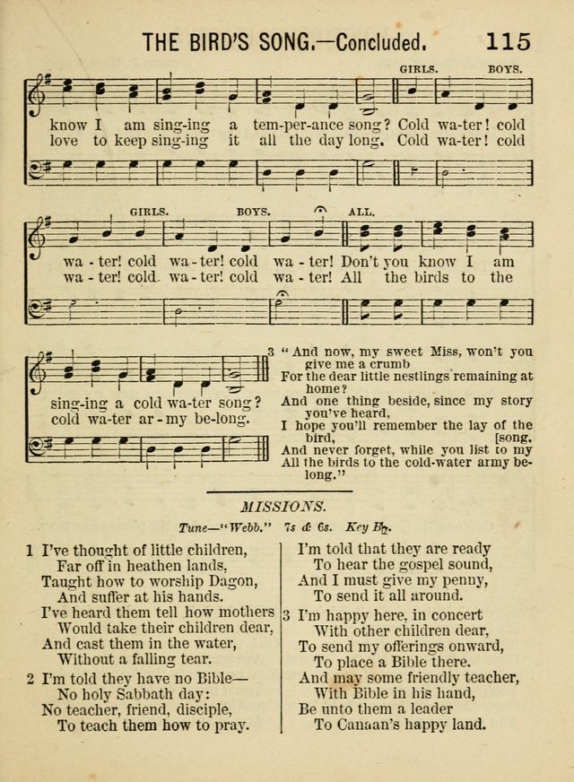 Songs for Little Folks: a collection adapted for the home circle and for primary classes in Sunday schools and day schools: containing a number of carefully selected kindergarten songs page 107