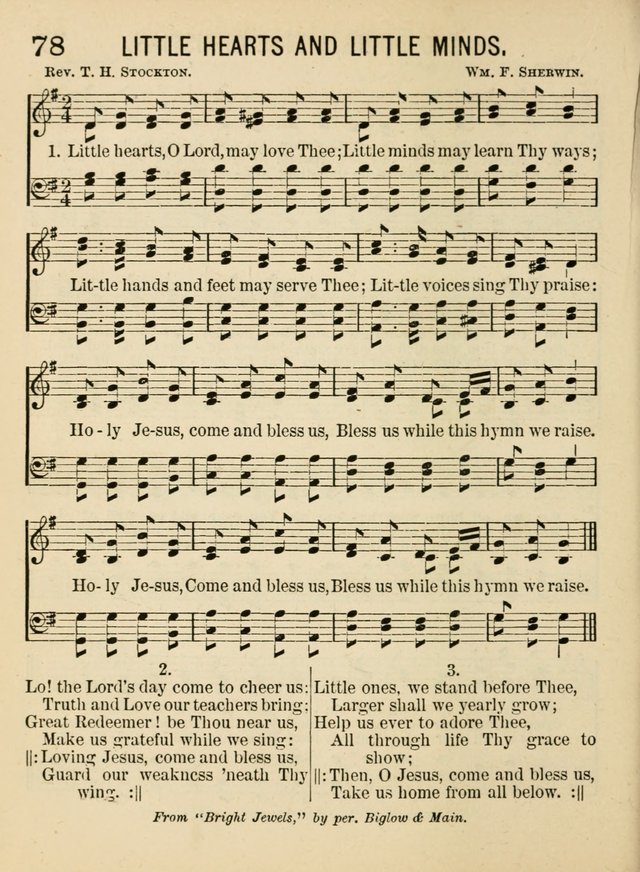 Songs for Little Folks: a collection adapted for the home circle and for primary classes in Sunday schools and day schools: containing a number of carefully selected kindergarten songs page 70