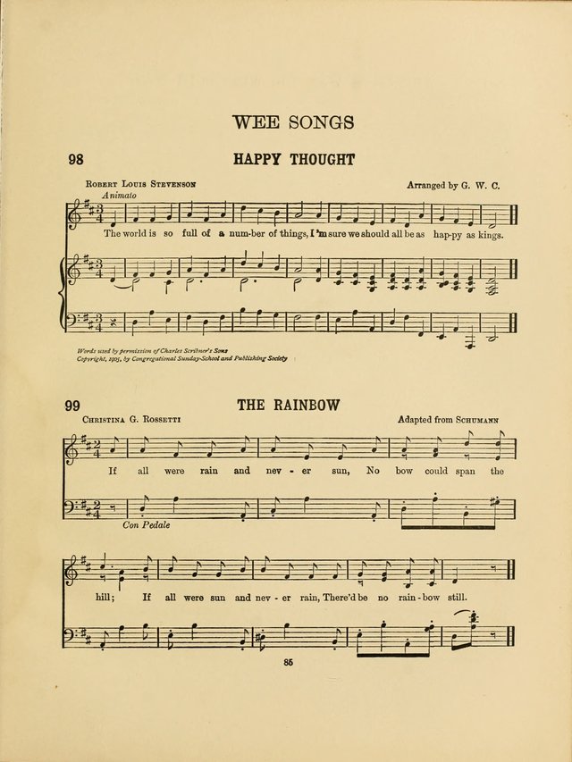 Songs for Little People: for use in Sunday-School, the kindergarten and the home page 87