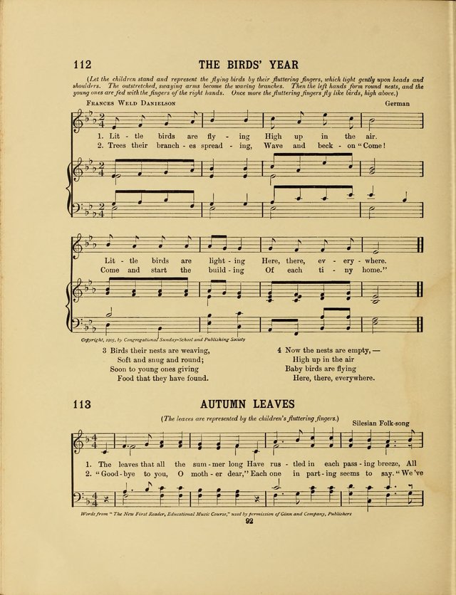 Songs for Little People: for use in Sunday-School, the kindergarten and the home page 94