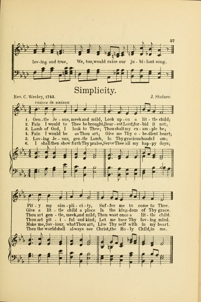 Songs for Little Singers: A Collection of easy pieces for Beginners and Primary Departments of the Sunday School and for use at home page 27
