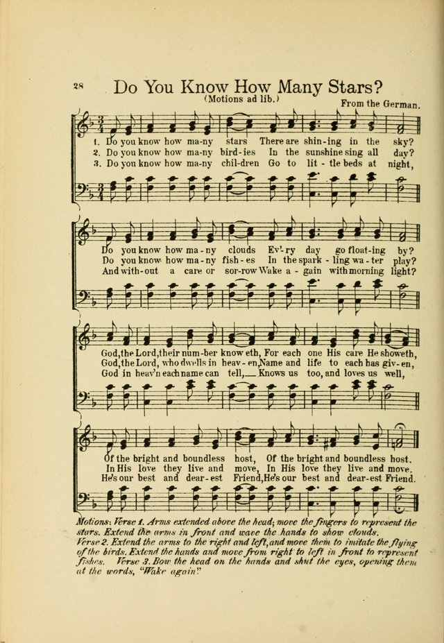 Songs for Little Singers: A Collection of easy pieces for Beginners and Primary Departments of the Sunday School and for use at home page 28